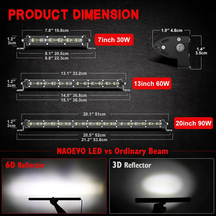 6D Ultra Strip LED Light Bar