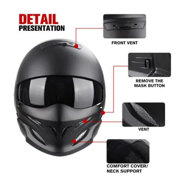 HOT SALE - Black Scorpion Helmet with Detachable Visor