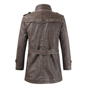 Men's Thick Fleece Leather Jacket
