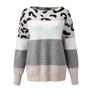 Women's Leopard Knitted Sweaters (Size M)