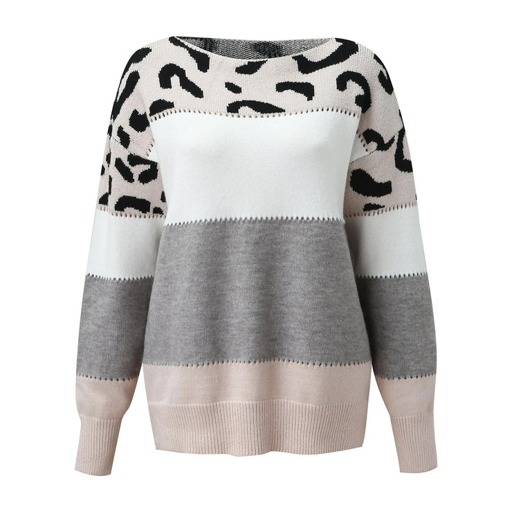 Women's Leopard Knitted Sweaters (Size S)