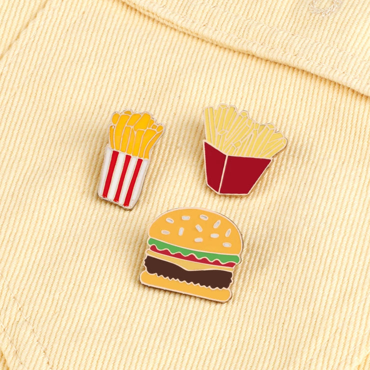 Hamburger French Fries Pins