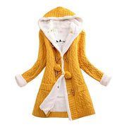 Lady's Winter Knitted Cardigan Coat