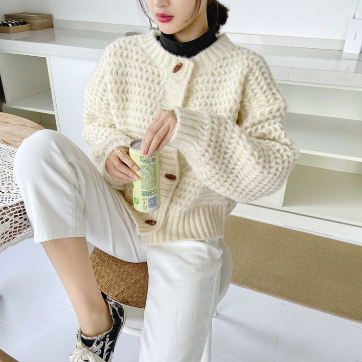 Korean Style Loose Retro Japanese Style Knitting Christmas Cardigan