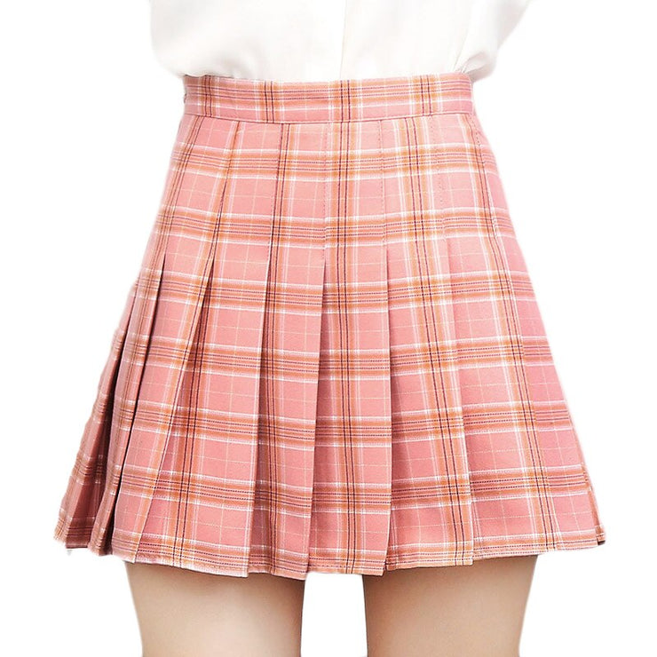 Plaid Pleated Sweet Skirts