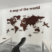 3D Acrylic World Map Wall Stickers