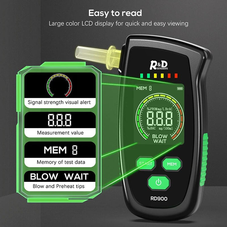 RD900 Rechargeable Digital Breathalyzer