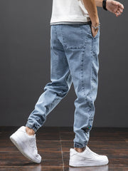 Men's Streetwear Denim Jogger Pants