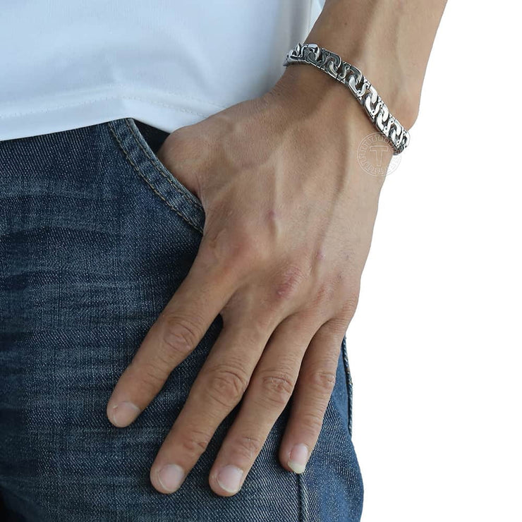 Men's Bracelet Silver Color