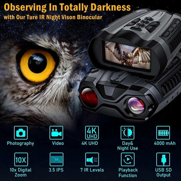 10X Digital Zoom Night Vision Binoculars