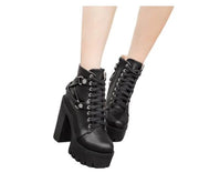 Women's High Heel Black Boots