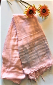 Women's Handloom Scarf- Pink Color